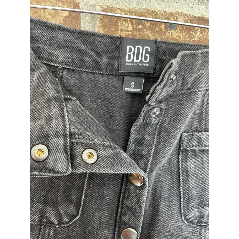BDG Button Front Denim Mini Skirt